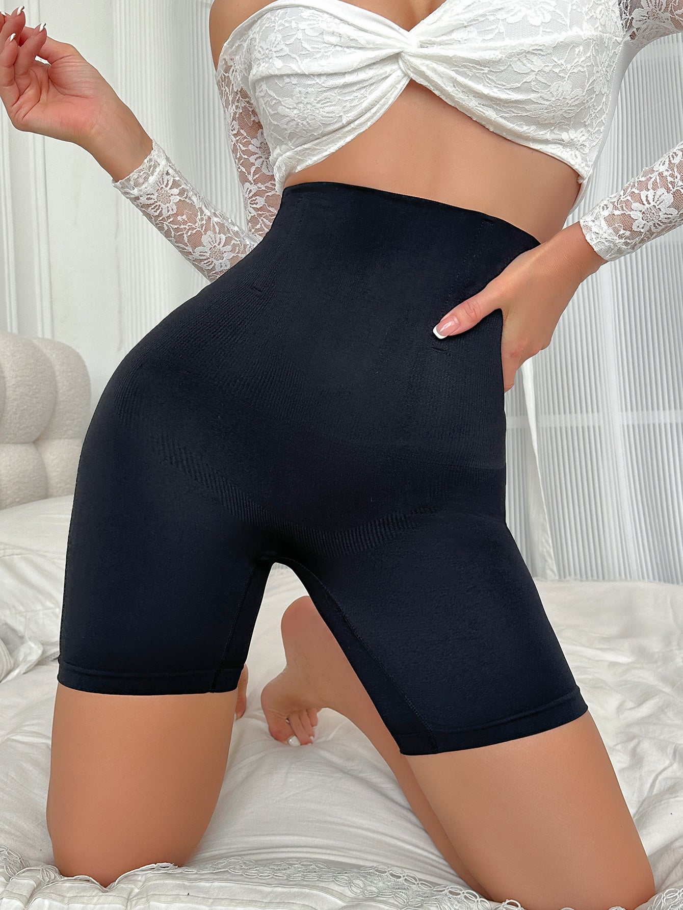 Seamless high waisted women's compression pants