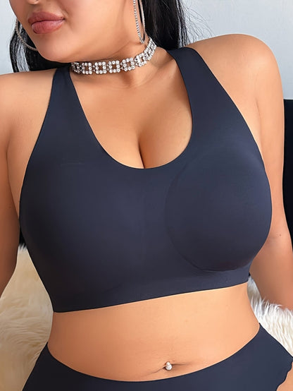 Cross-strap large size wire-free bra