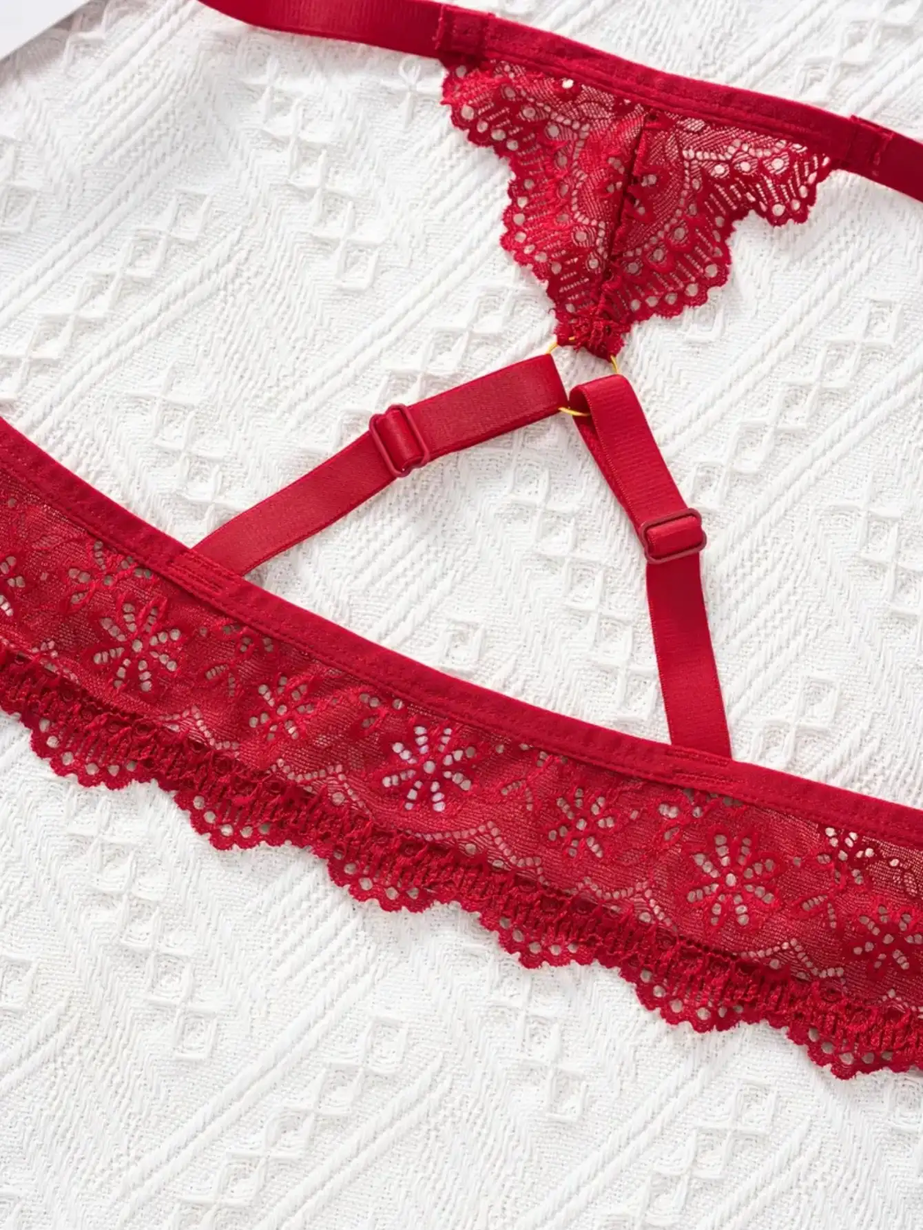 3-piece Set of Sexy Lace Front-Closure Bras