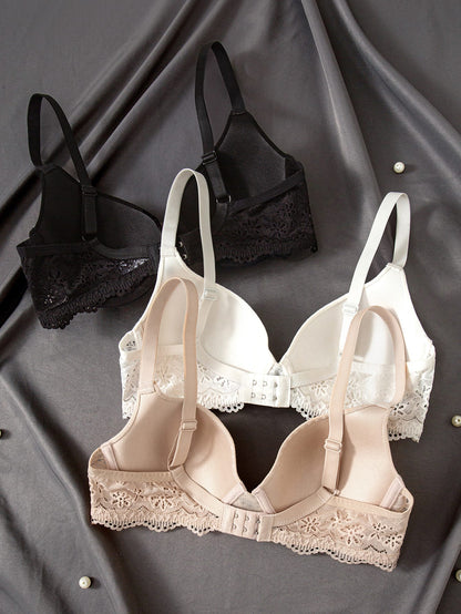 3-piece Set of Sexy Lace Push-Up Bras