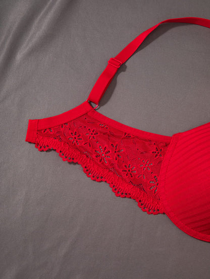 3-piece set of women's lace underwire bras