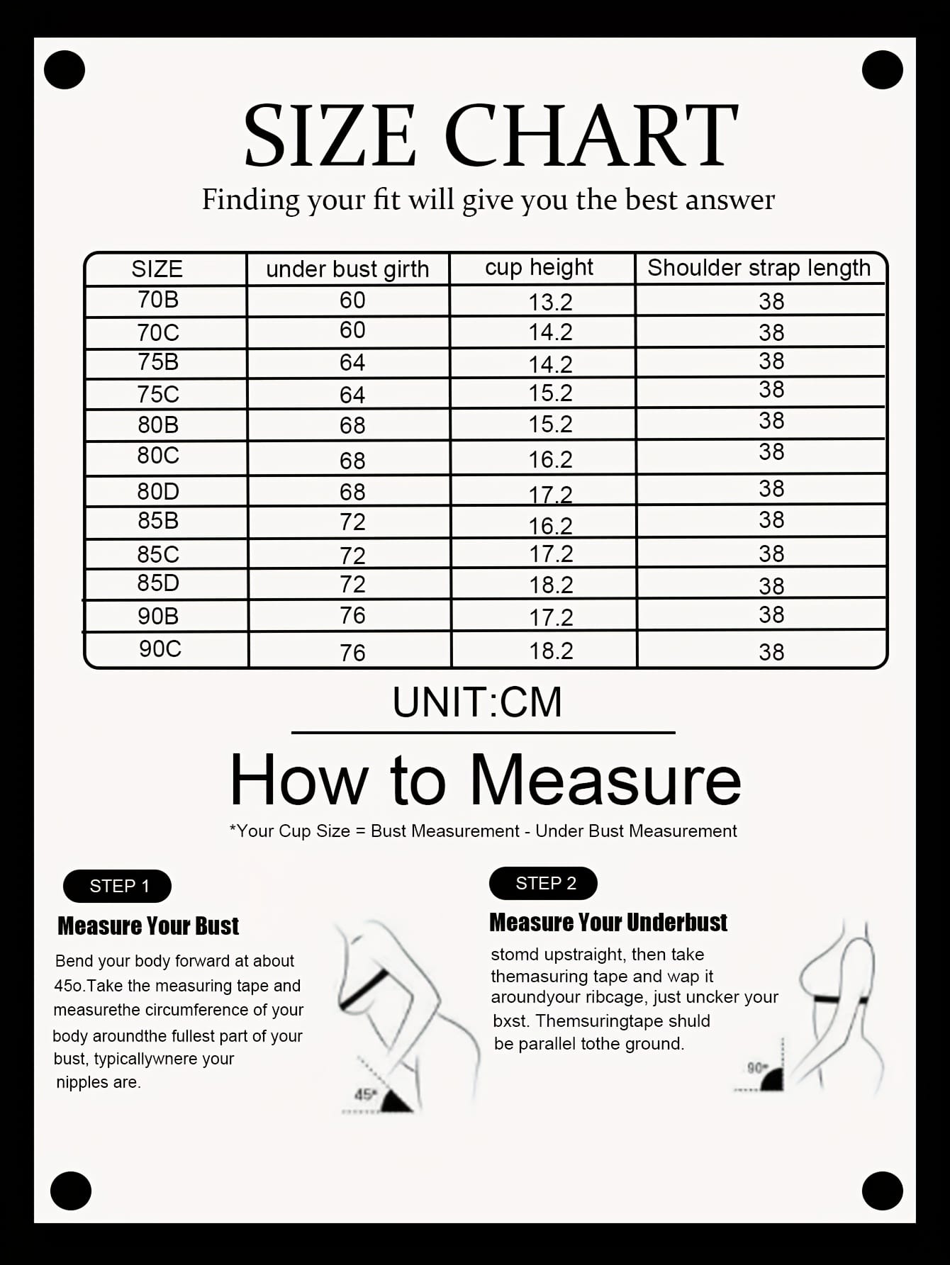 3-piece set of women's front-button bras