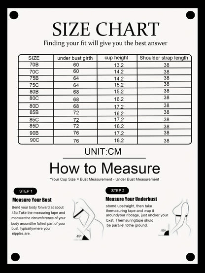 3-piece set of women's front-button bras