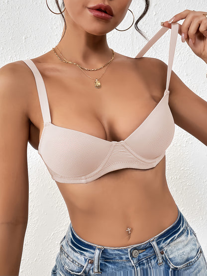 Classic ribbed steel ring bra