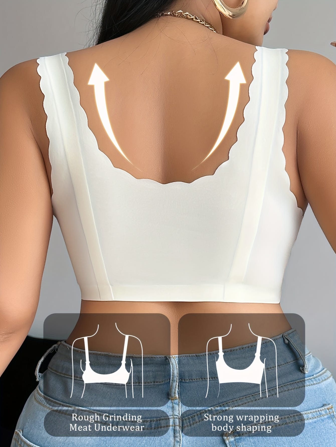 Push-up plus size bra vest with padding