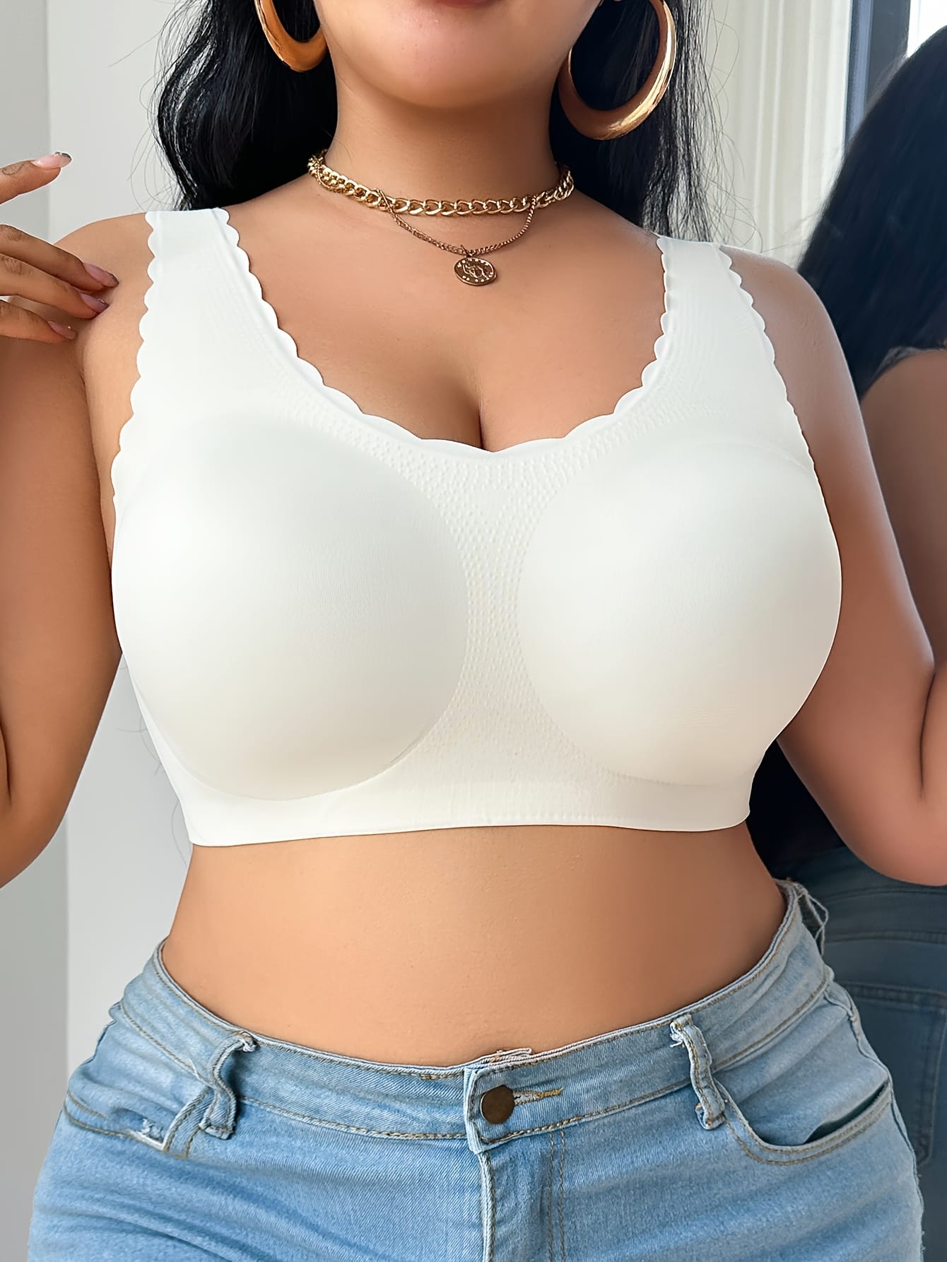 Push-up plus size bra vest with padding