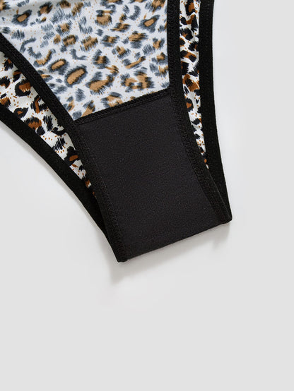8-piece set of sexy leopard print women's triangle underwear