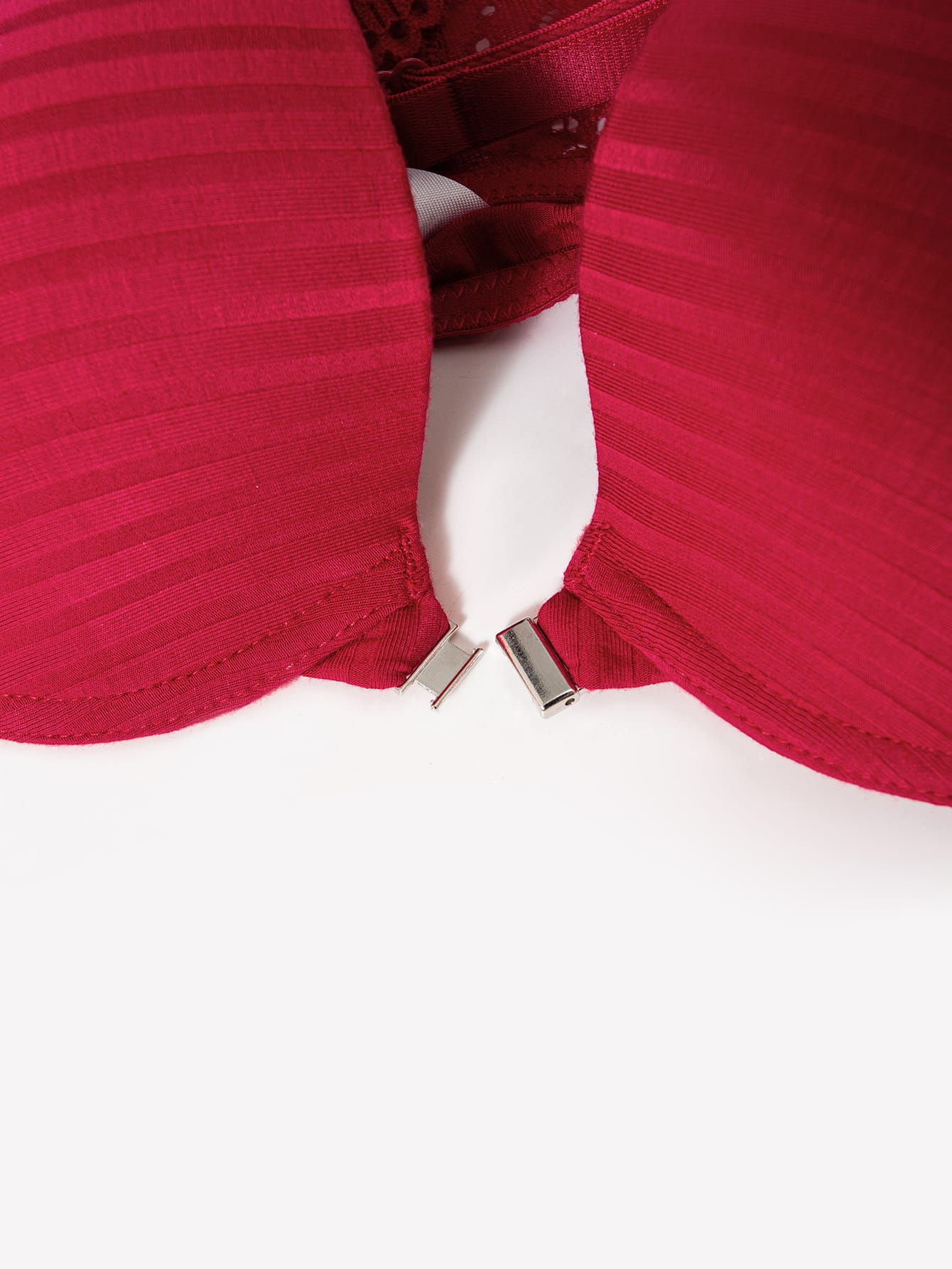 3-pack racer-back front-clasp lace bra