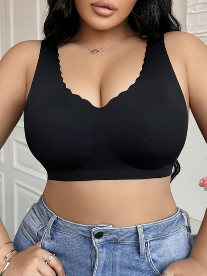 Padded large size non-wired bra vest
