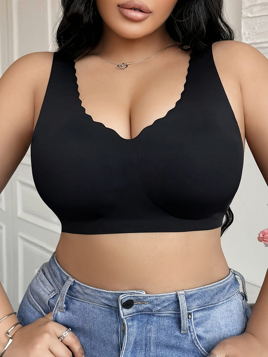 Padded large size non-wired bra vest