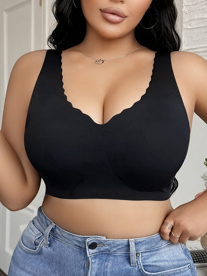 Padded large size non-wired bra vest