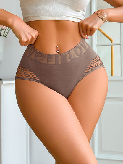 Seamless letter printed hollow triangle pants